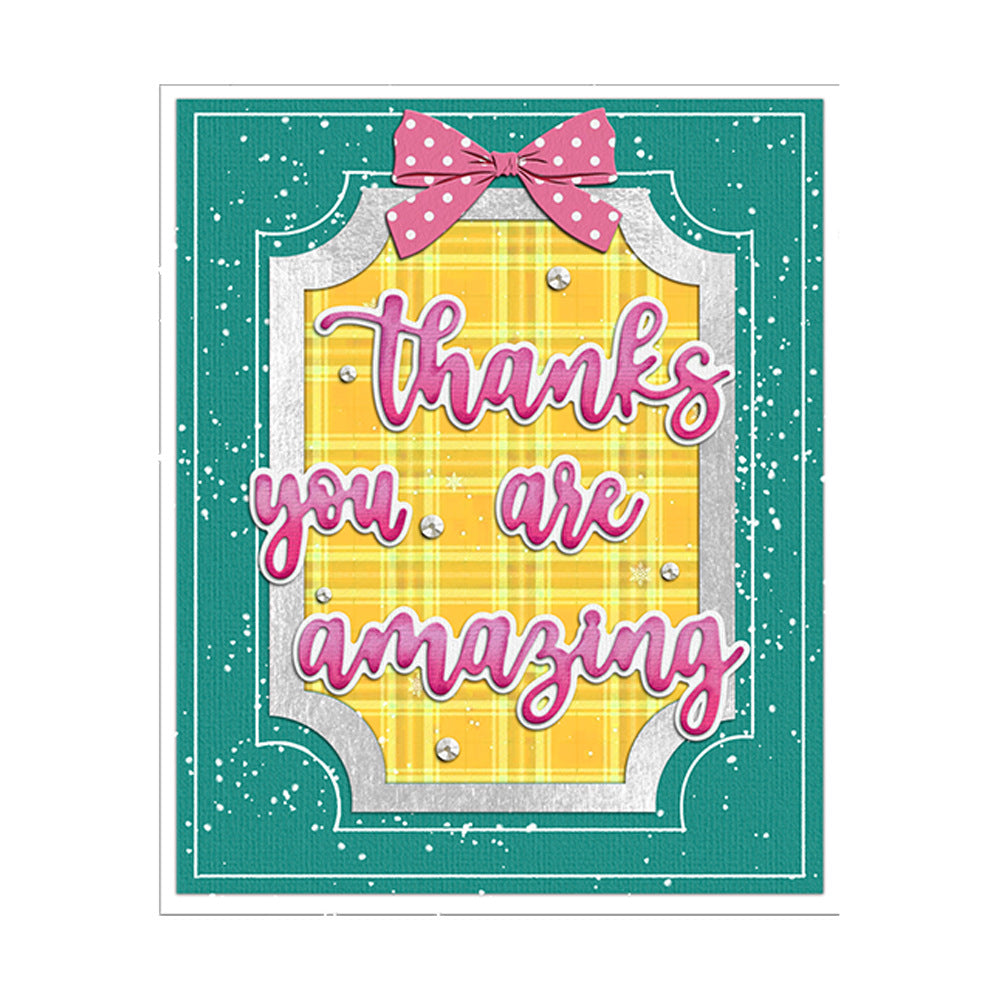 "Thanks You Are Amazing" Phrase Metal Cutting Dies