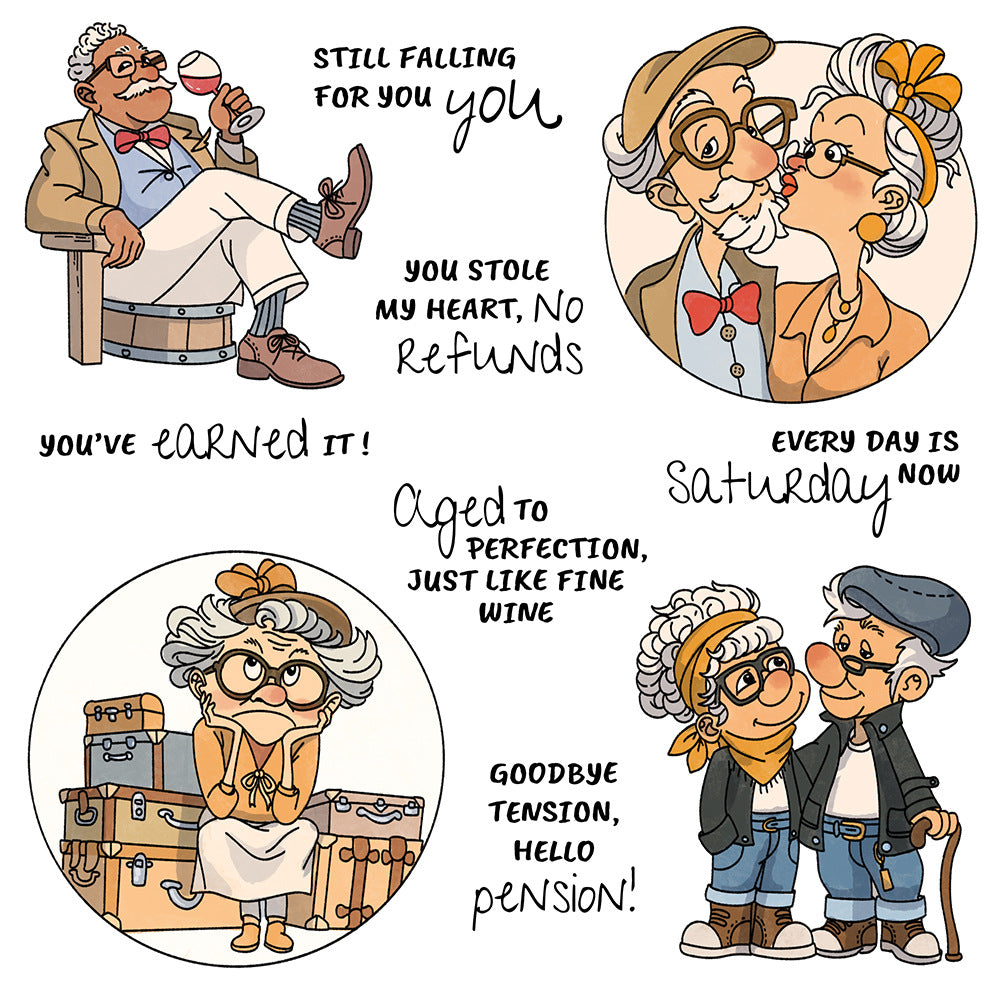 Retirement Life Dies & Stamps Set