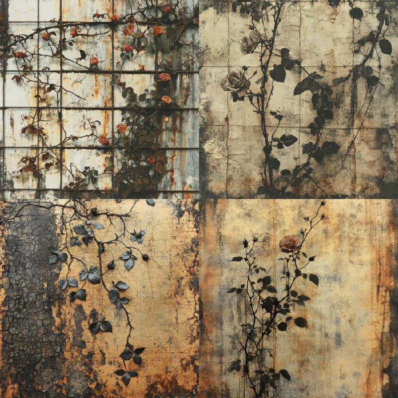 24PCS 6" Vintage Style Scrapbook Paper & Cardstock