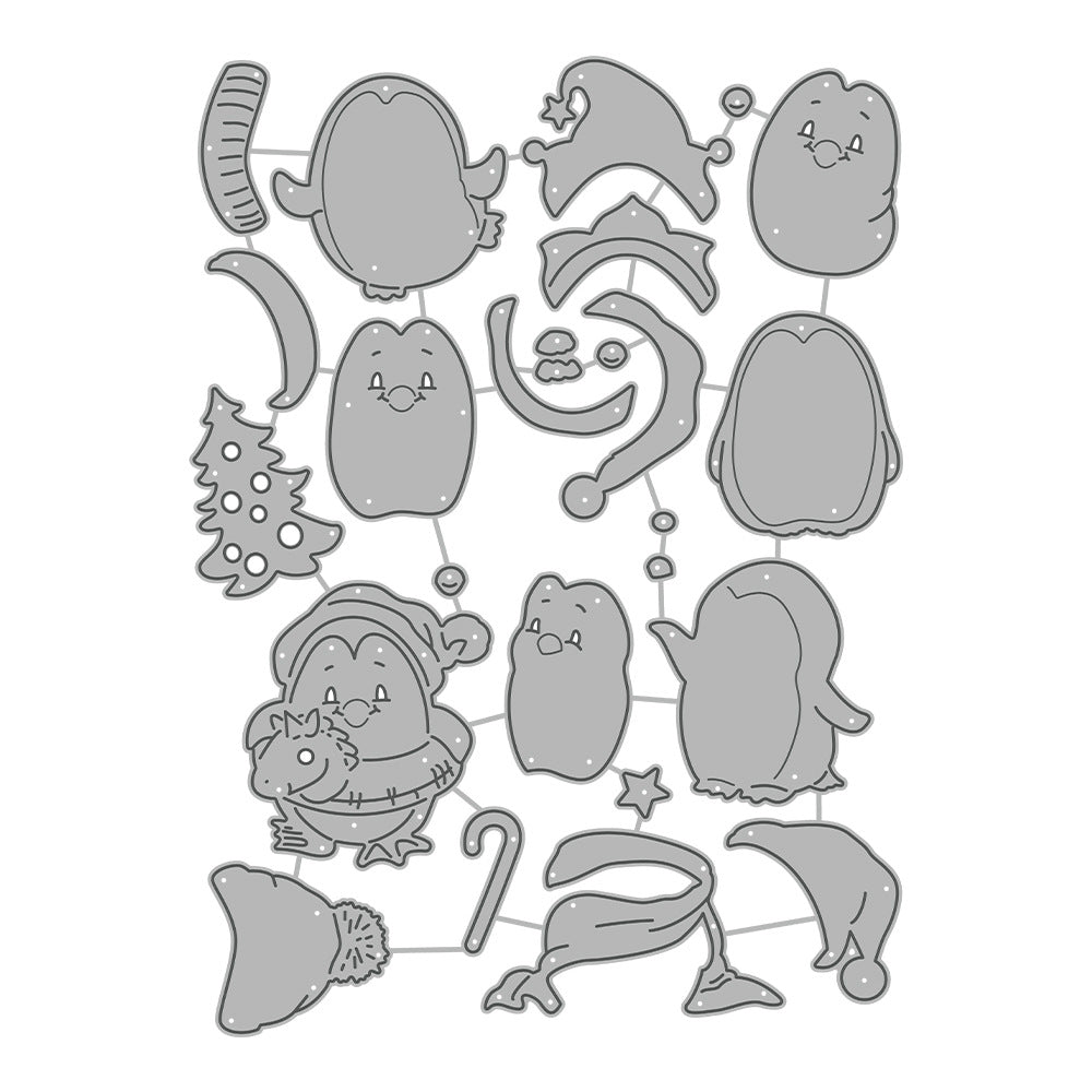 Christmas Penguin Metal Cutting Dies