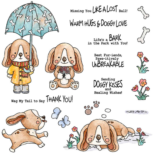 Cute Puppy Clear Stamps
