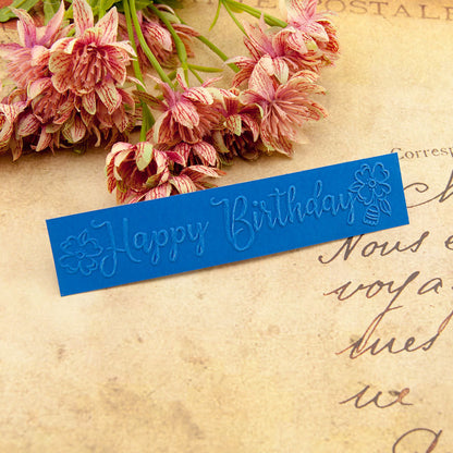 Happy Birthday Embossing Folder