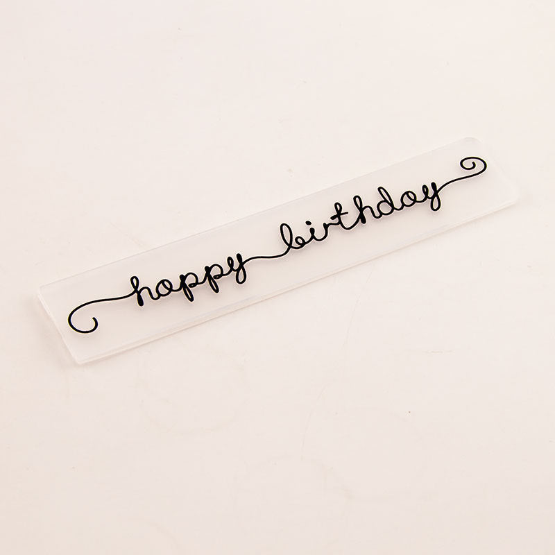 Happy Birthday Plastic Embossing Folder