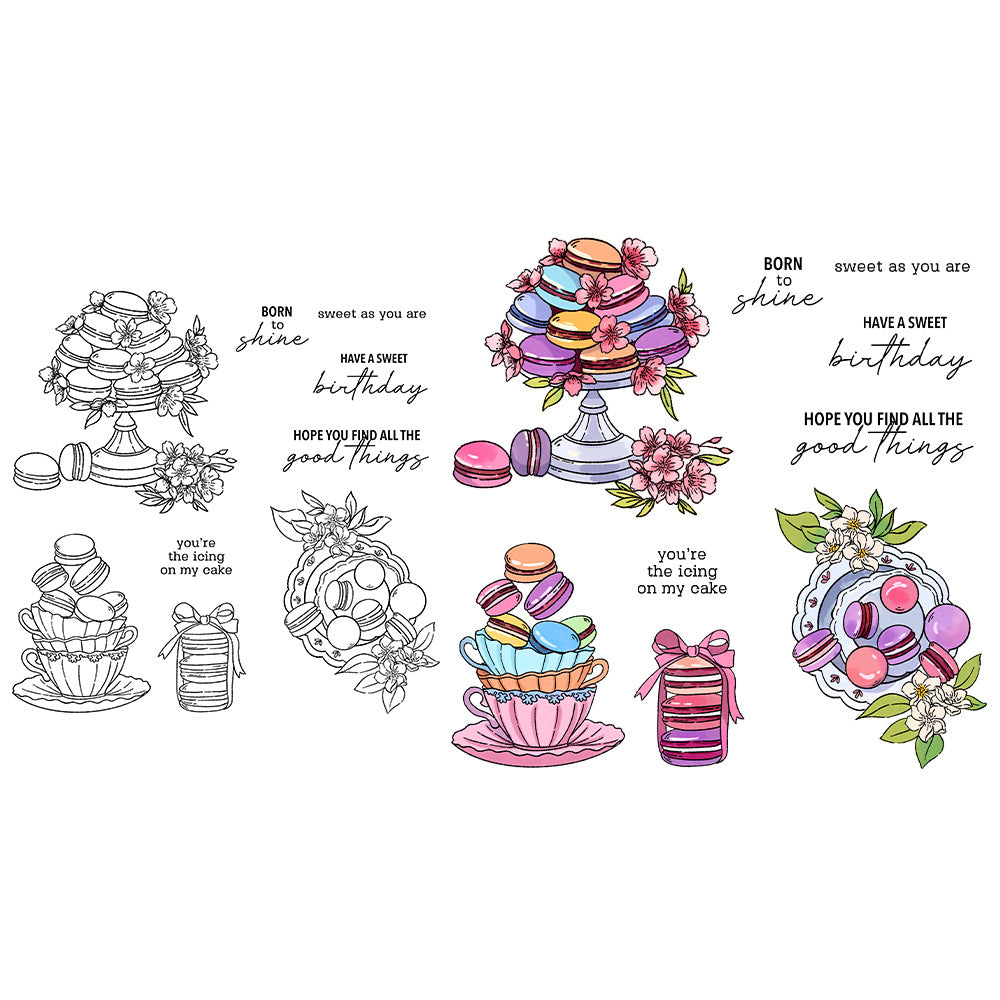 Macaron Cake Clear Stamps