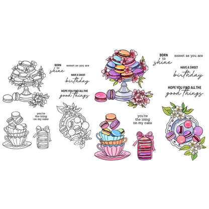 Macaron Cake Clear Stamps