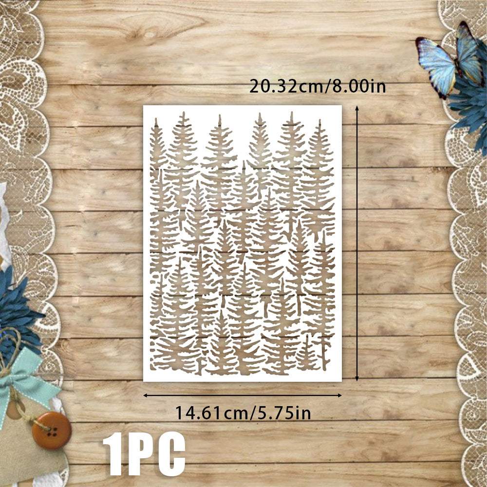 Woods Background DIY Painting Hollow Stencil