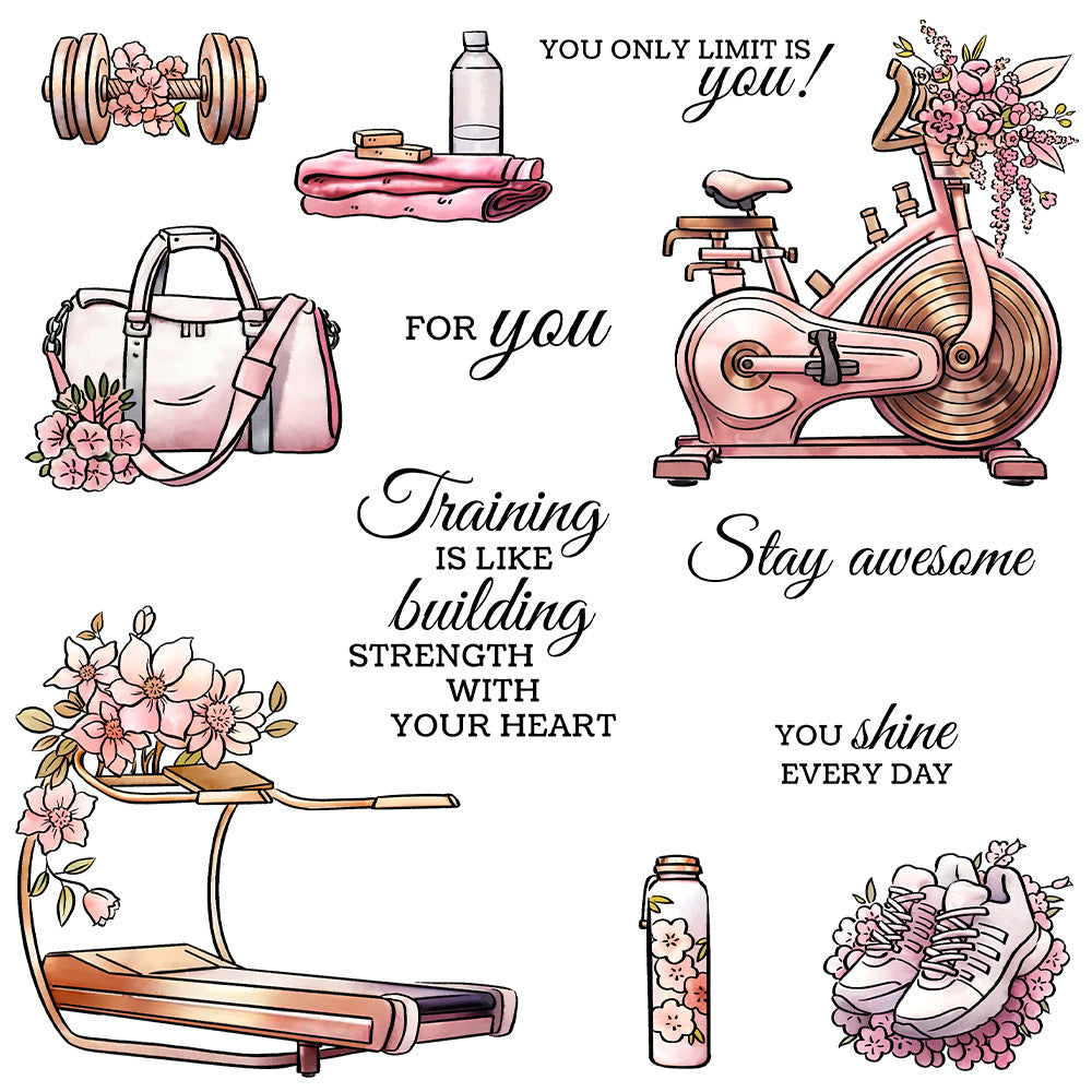 Fitness Equipment Clear Stamps