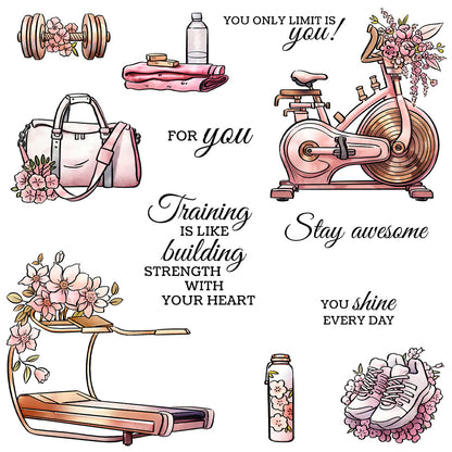 Fitness Equipment Clear Stamps