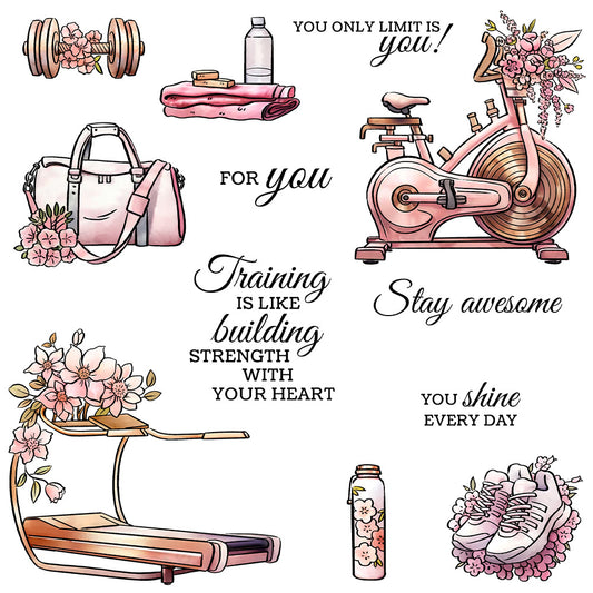 Fitness Equipment Clear Stamps