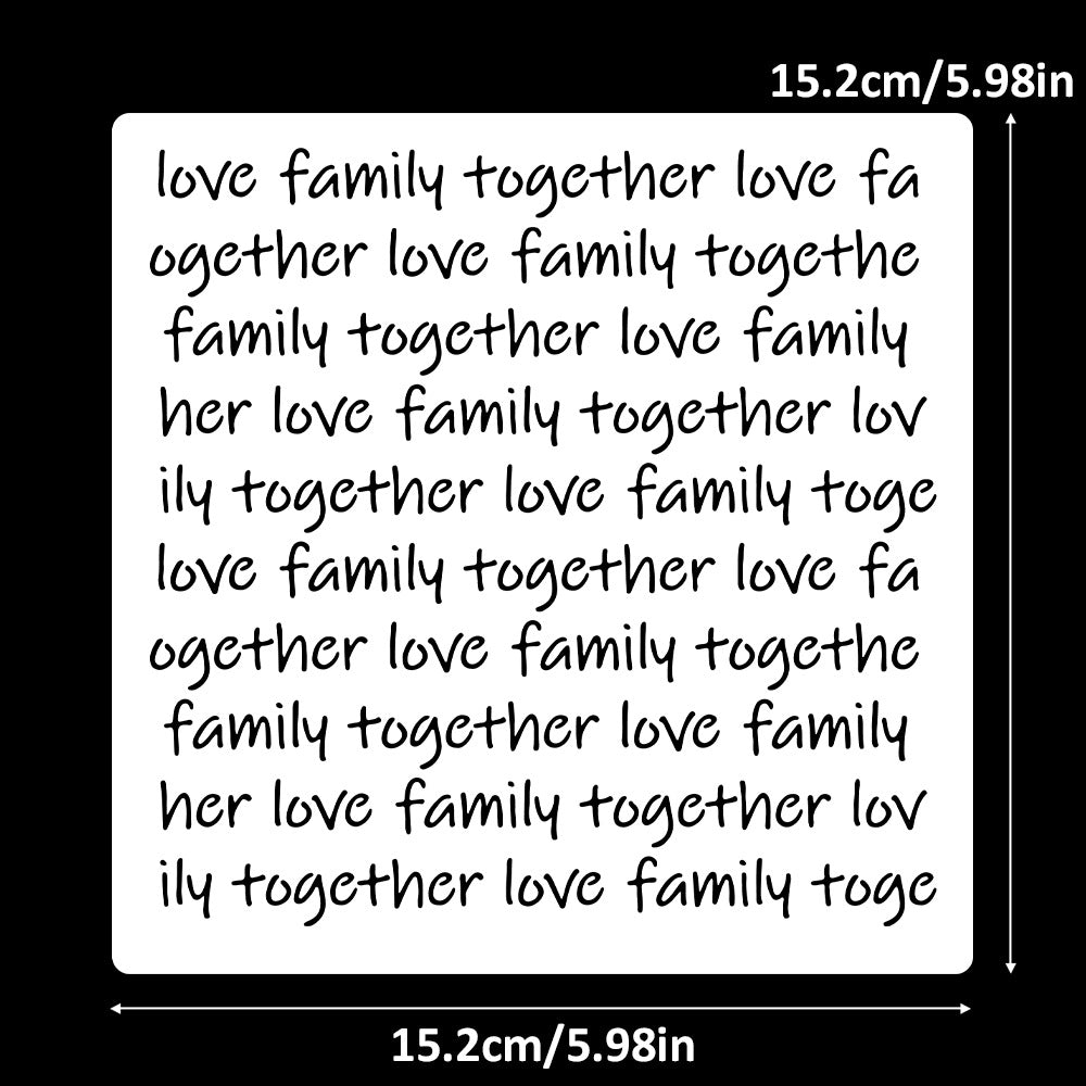 "Love Family Togehter" Words DIY Painting Hollow Stencil