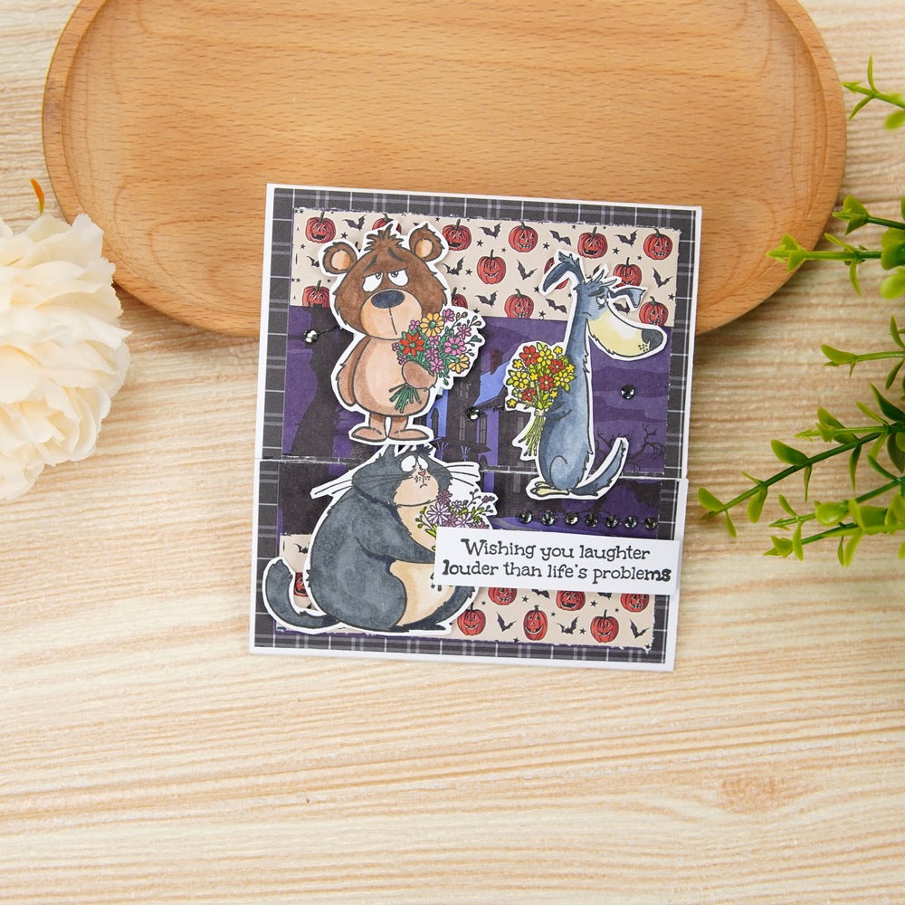 Animals Holding Bouquets Clear Stamps