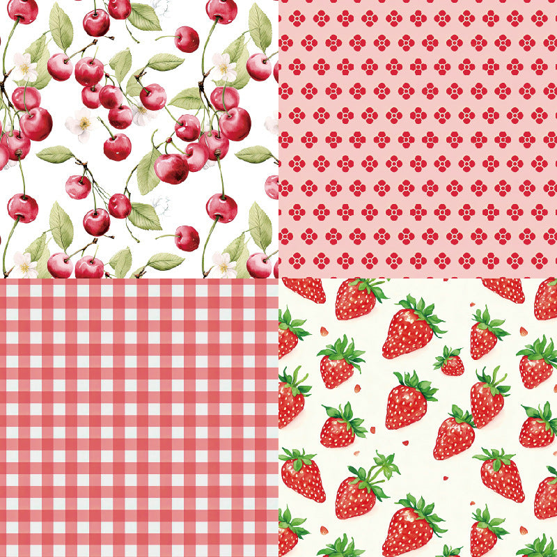 24PCS 6" Cherries The Cuttest Scrapbook Paper & Cardstock