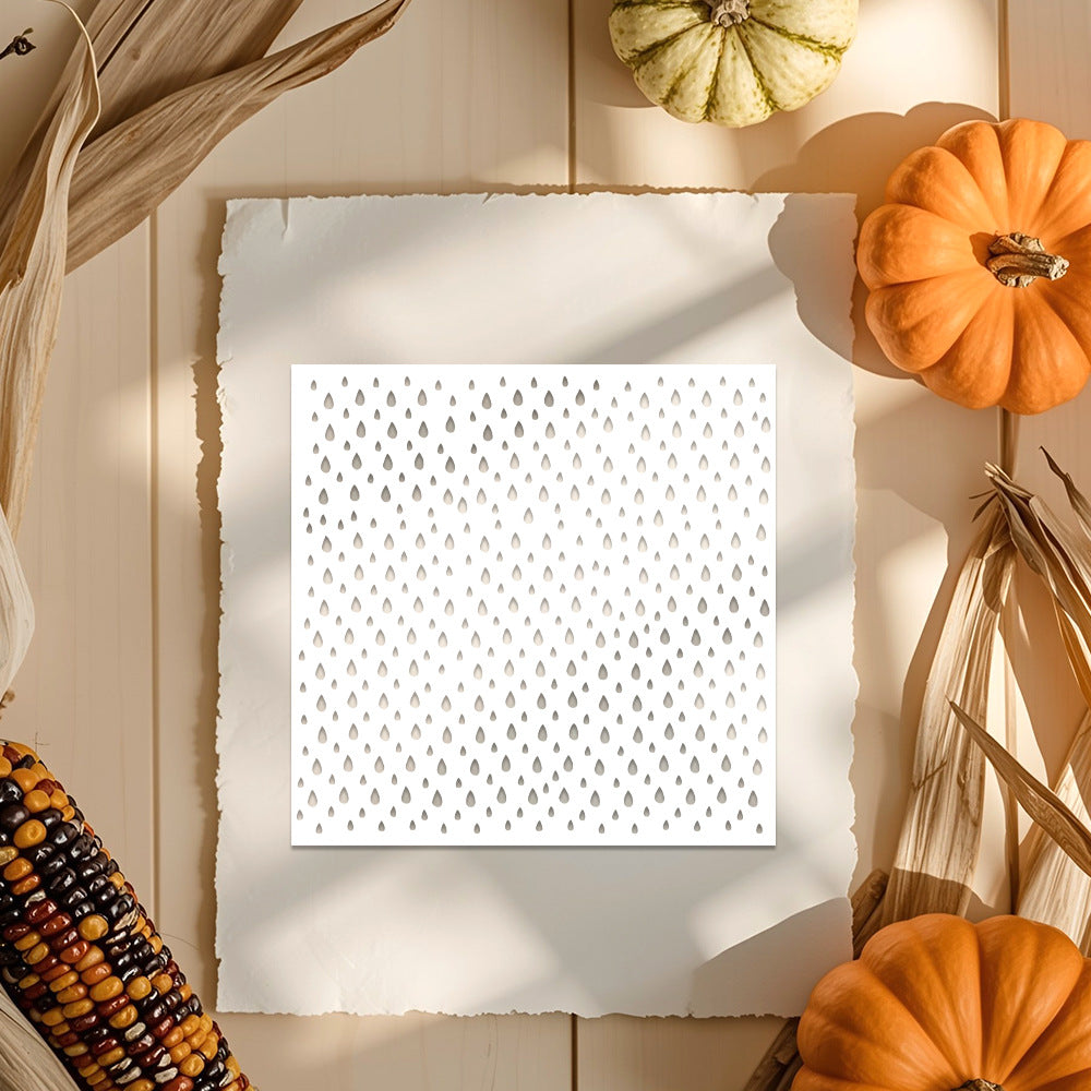 Raindrop Pattern DIY Painting Hollow Stencil