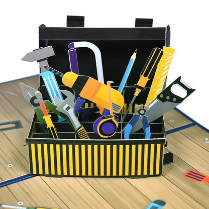 3D Creative Father's Day Toolbox Pop-Up Card