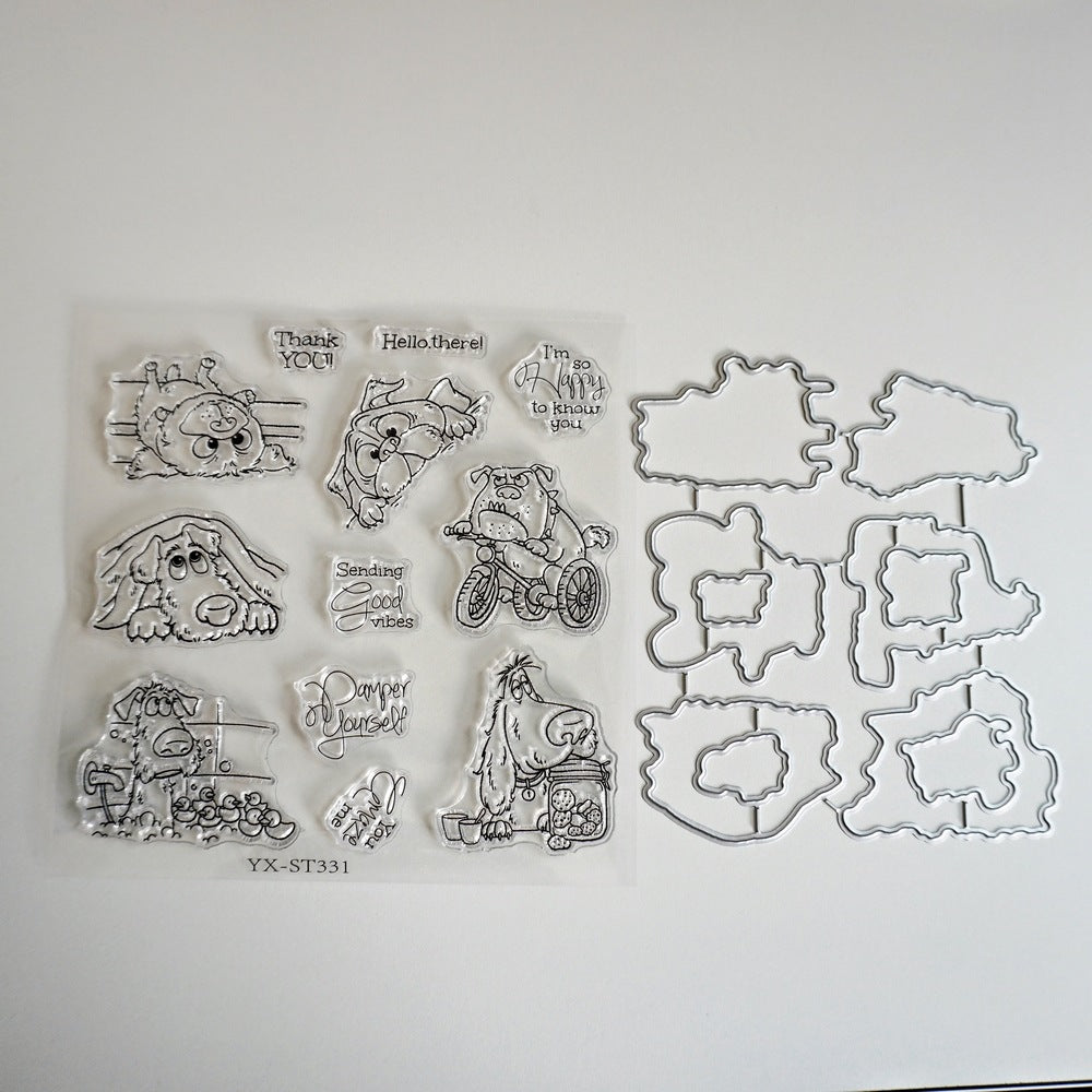 Cute Puppies Dies & Stamps Set