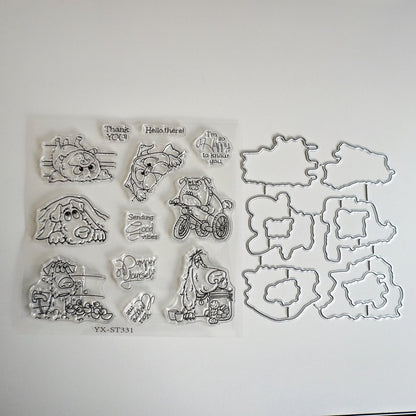 Cute Puppies Dies & Stamps Set
