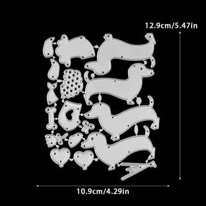 Valentine's Day Pet Dog Metal Cutting Dies