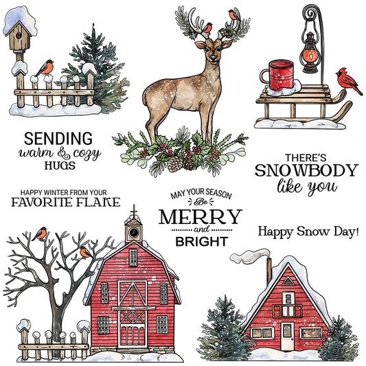 Christmas Theme Clear Stamps