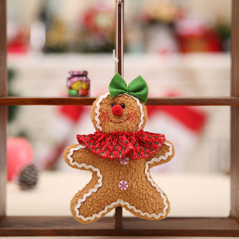 2Pcs Christmas Gingerbread Man Pendant Decorations