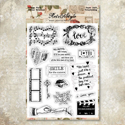 Decorative Background DIY Scrapbook Clear Stamps