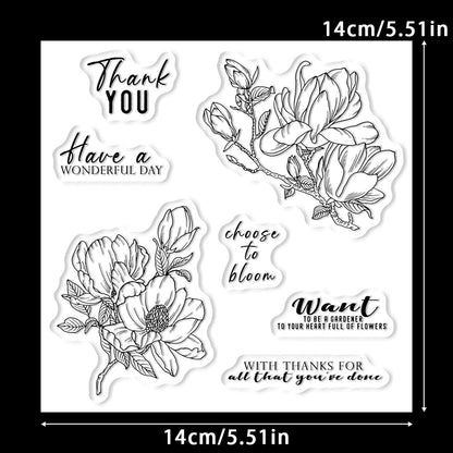 Spring Flower Clear Stamps