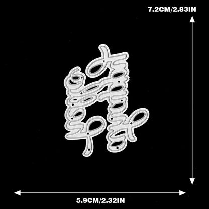 "A Happy Hello" Phrase Metal Cutting Dies