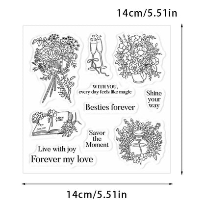 Flowers and Blessings Clear Stamps