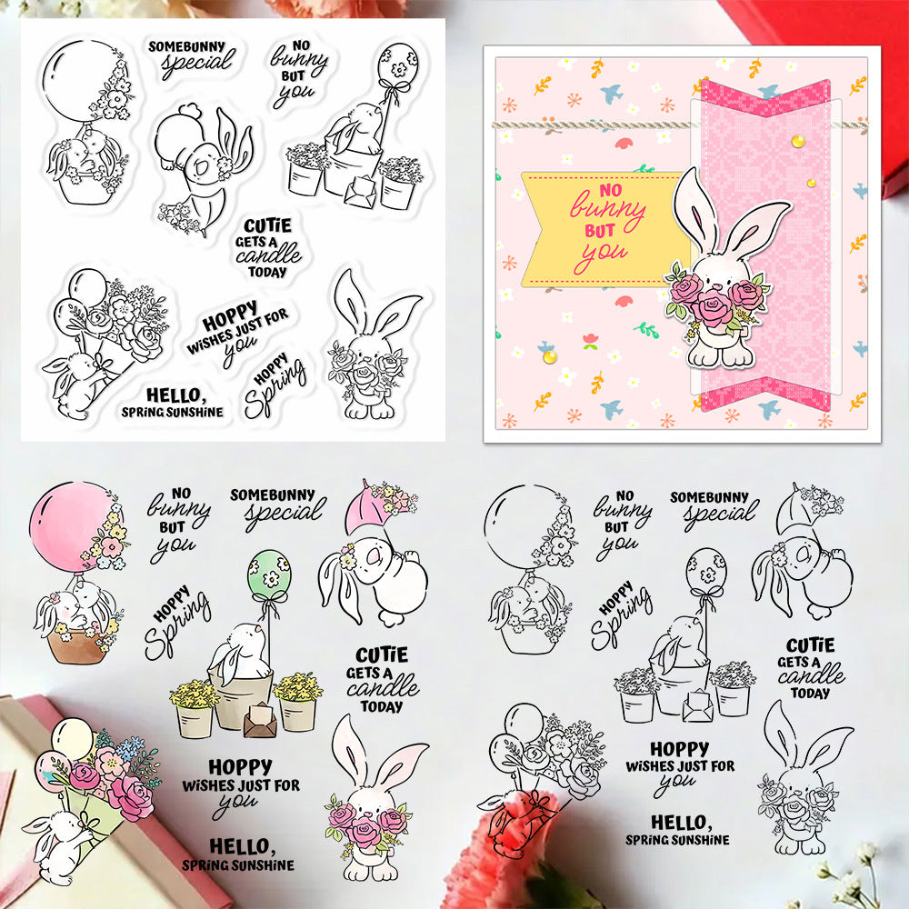 Balloon Rabbit Clear Stamps