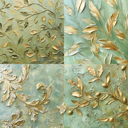 24PCS 6" Gold Leaf Scrapbook Paper & Cardstock