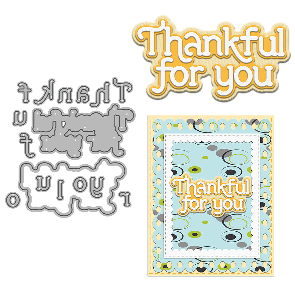 "Thankful For You" Words Metal Cutting Dies