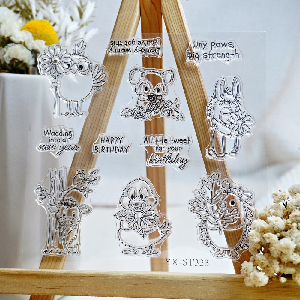 Six Adorable Animals Clear Stamps