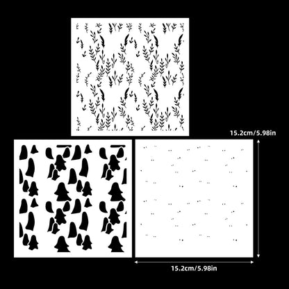 3 PCS Creative Patterns DIY Painting Hollow Stencil