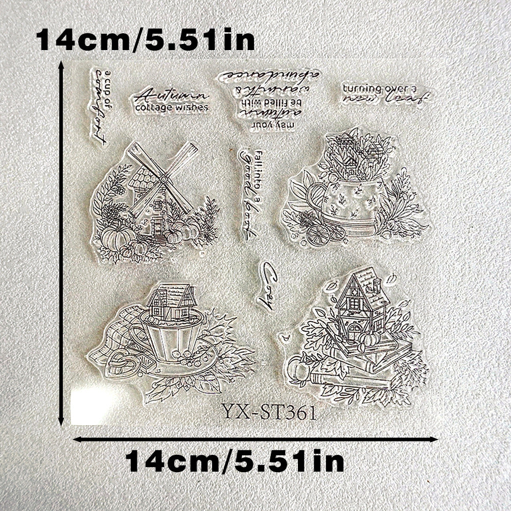 Warm Autumn Cabin Dies & Stamps Set