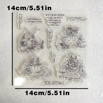 Warm Autumn Cabin Dies & Stamps Set
