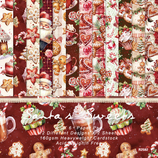 24PCS 6" Christmas Scrapbook Paper & Cardstock