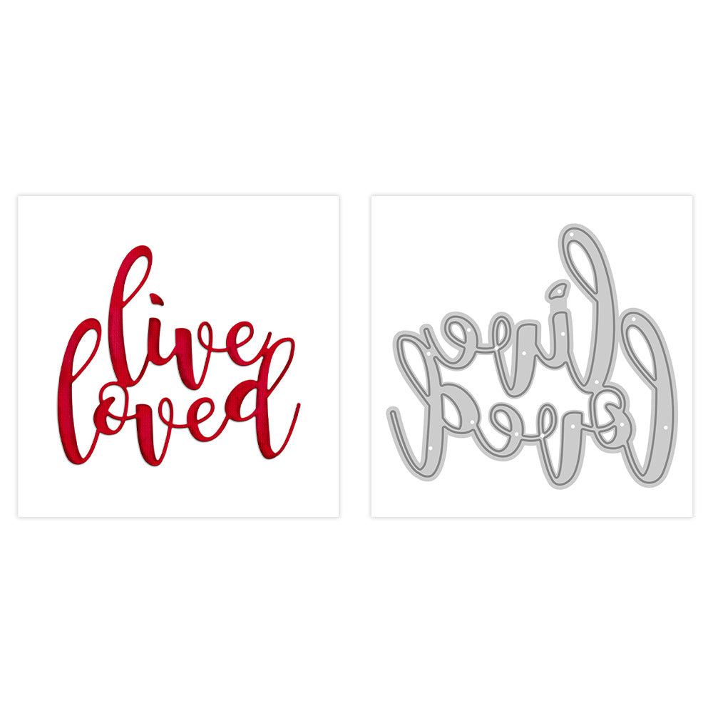 "Live Loved" Words Metal Cutting Dies
