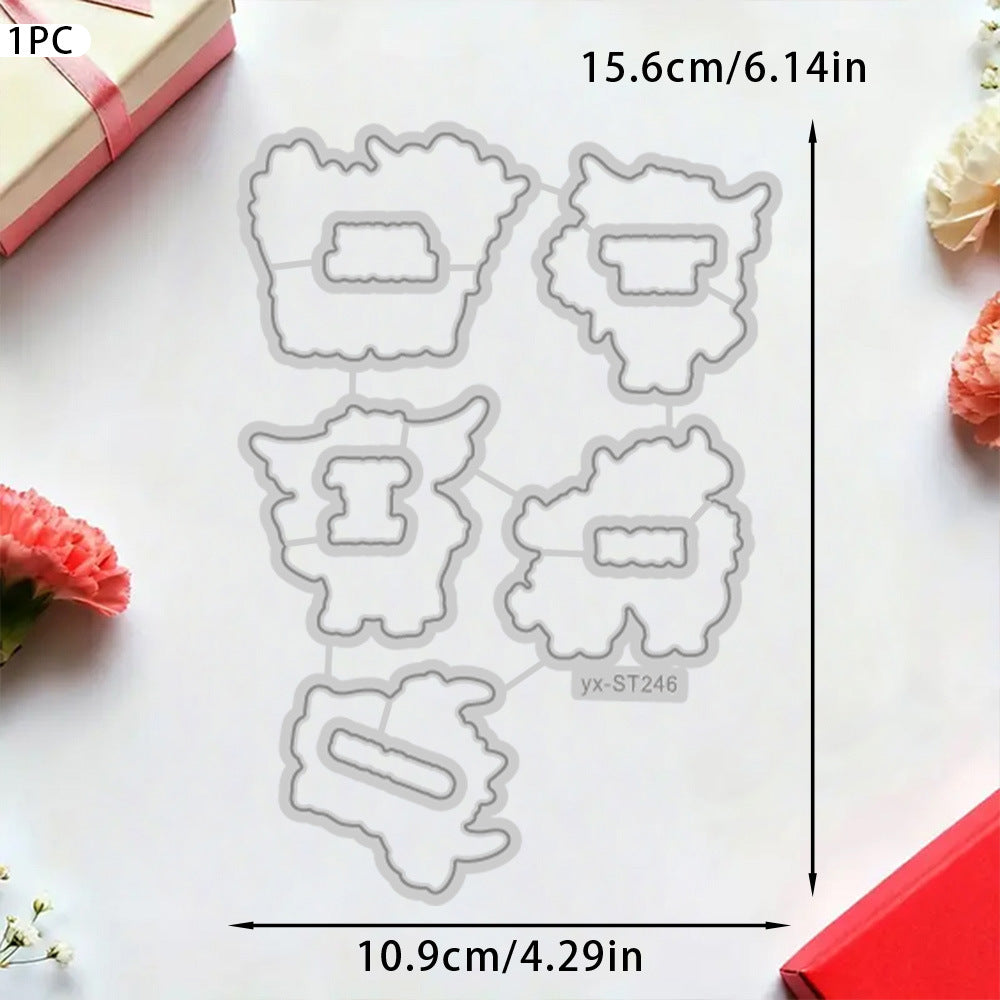 Flower Cow Dies & Stamps Set