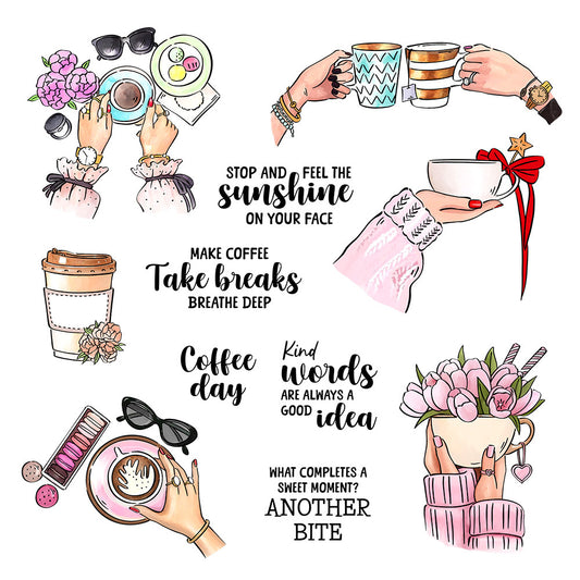 Coffee Life Clear Stamps