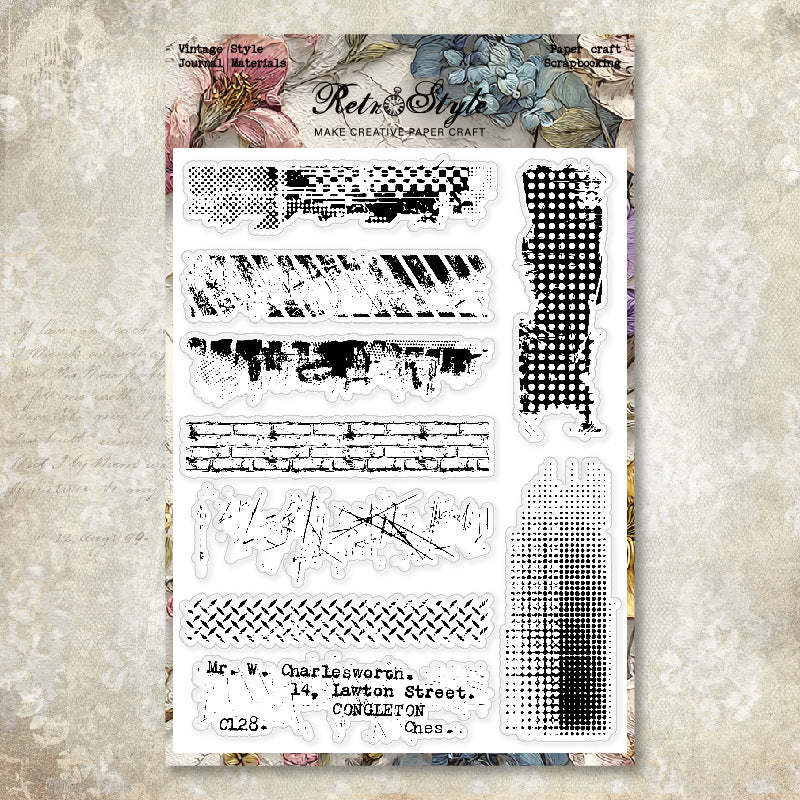 Vintage Background DIY Scrapbook Clear Stamps