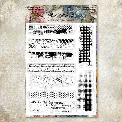 Vintage Background DIY Scrapbook Clear Stamps