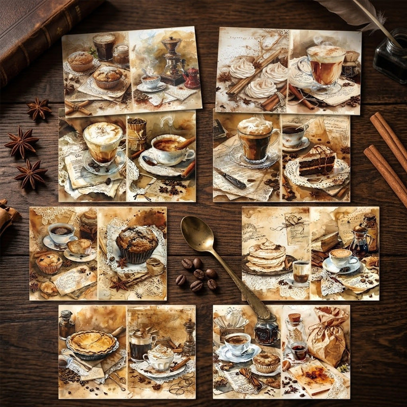 A5 Vintage Coffee Journal Scrapbook Paper