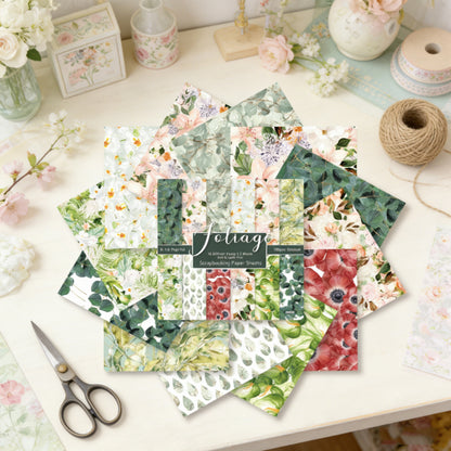 24PCS 6" Foliage Scrapbook Paper & Cardstock