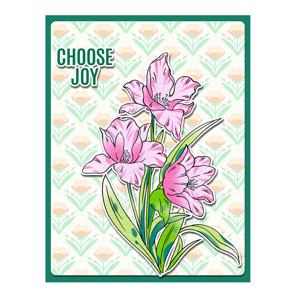 4 PCS Pretty Flowers Pattern DIY Painting Hollow Stencil