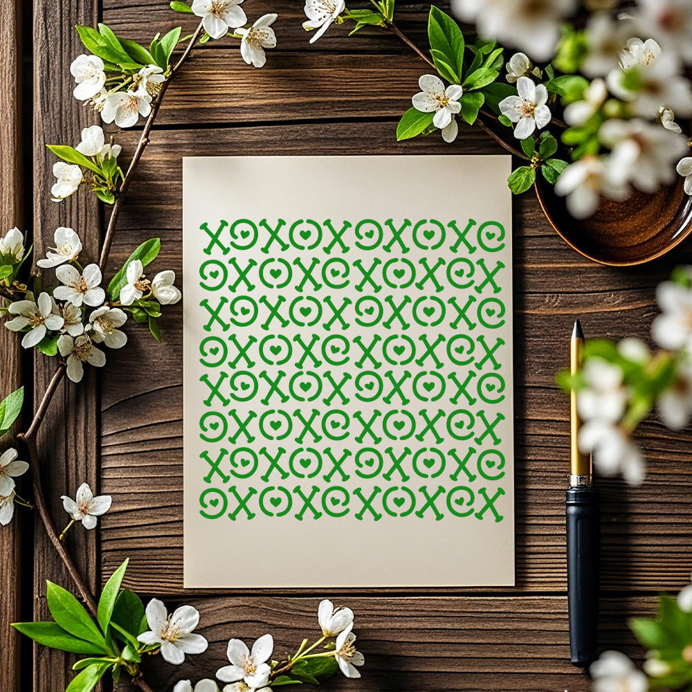 Heart-Shaped Pattern DIY Painting Hollow Stencil