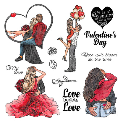 Valentine's Day Theme Dies & Stamps Set