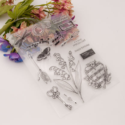 Multi-Element Background DIY Scrapbook Clear Stamps