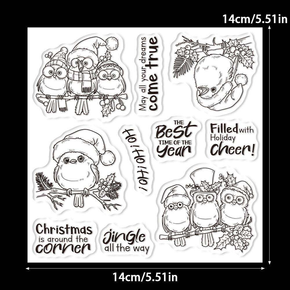 Christmas Birds Dies & Stamps Set