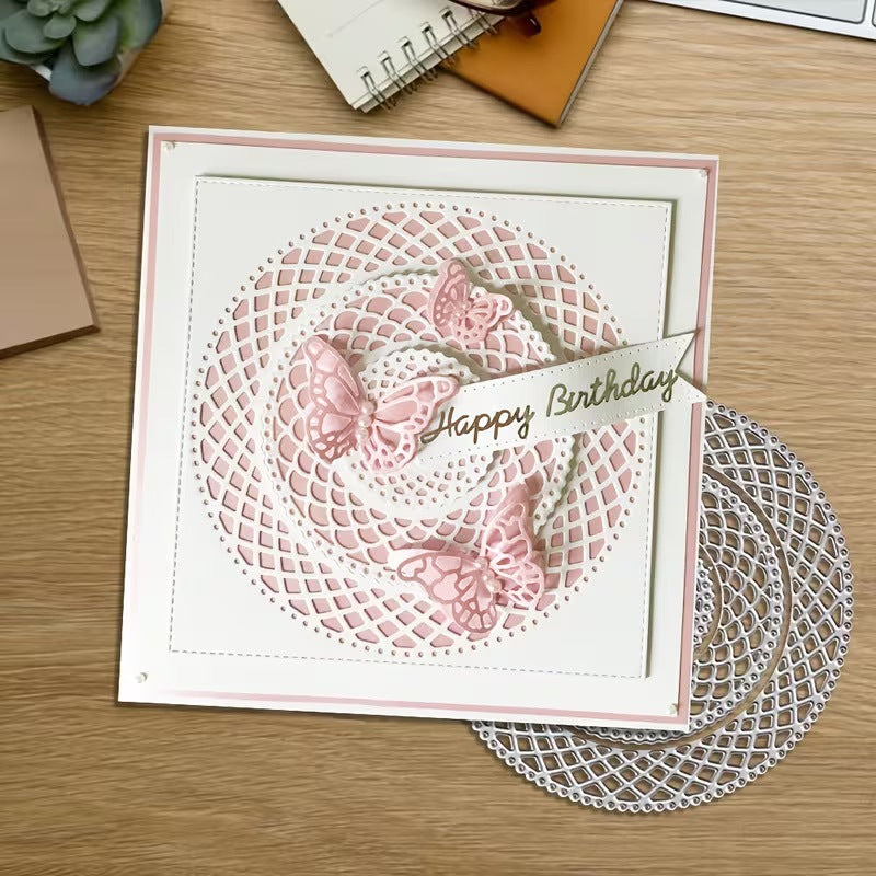 Lace Round Woven Coaster Metal Cutting Dies