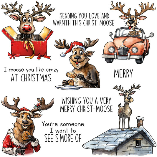 Christmas Deer Dies & Stamps Set