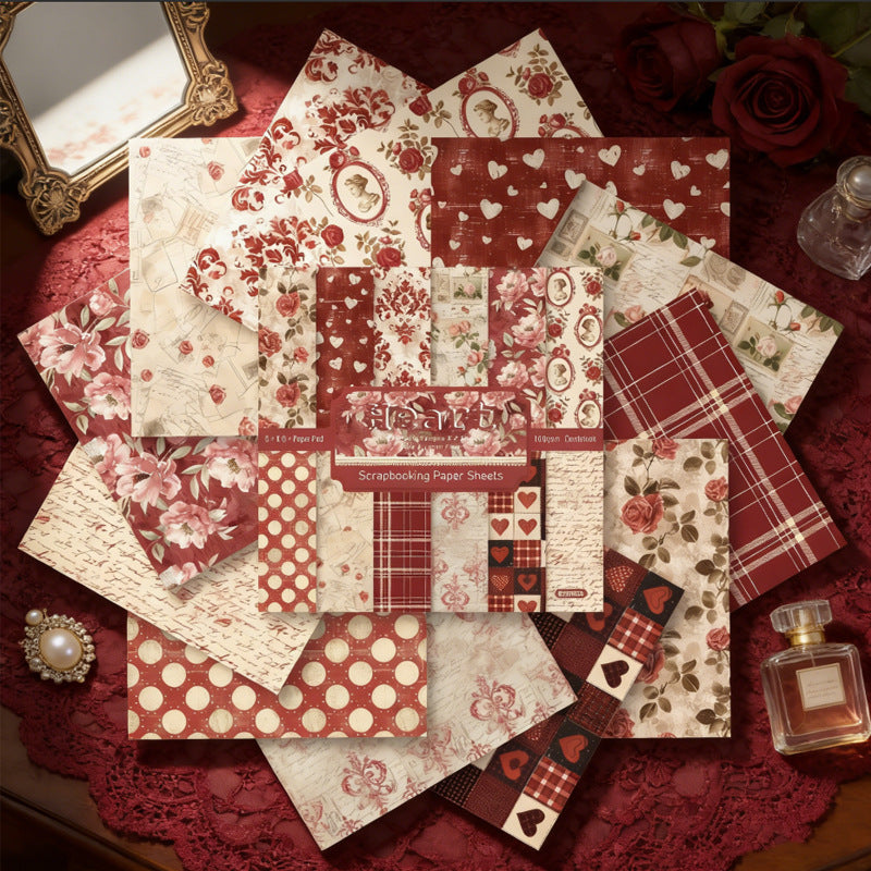 24PCS 6" Heart Scrapbook Paper & Cardstock